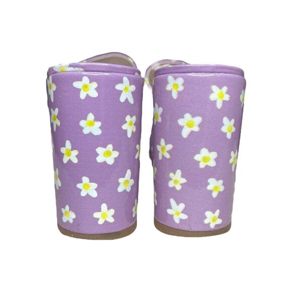 Larroude Womens Floral Miso Platform Slide Sandal Lavender 7 Coquette Cottage - Picture 3 of 16